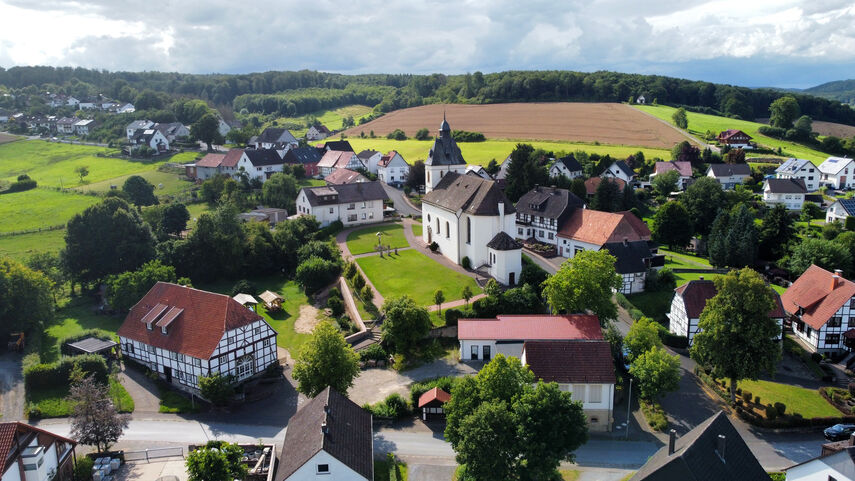 Luftaufnahme der Ortschaft Istrup.